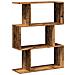 Libreria Divisorio 3Ripiani Legno Antico 70x24x97 cm Truciolato - Foto miniatura 1