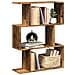 Libreria Divisorio 3Ripiani Legno Antico 70x24x97 cm Truciolato - Foto miniatura 2