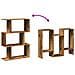 Libreria Divisorio 3Ripiani Legno Antico 70x24x97 cm Truciolato - Foto miniatura 8