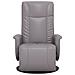 Poltrona Reclinabile con Poggiapiedi Grigia in Similpelle - Foto miniatura 3