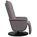 Poltrona Reclinabile con Poggiapiedi Grigia in Similpelle - Foto miniatura 4