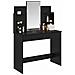 Toilette con Specchio con cassetto Rovere Nero 96 x 39 x 142 cm - Foto miniatura 3