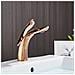 Rubinetto per lavabo da bagno, Blackswan, tipo M90, modello oro rosa, misura 20 cm - Foto miniatura 4
