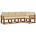 Set di divani con cuscino 5 pcs Naturale e Beige - Foto miniatura 1