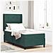 Letto a molle con materasso Verde Scuro 100 x 200 cm Velluto - Foto miniatura 2