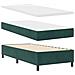 Letto a molle con materasso Verde Scuro 100 x 200 cm Velluto - Foto miniatura 5
