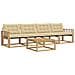 Set di divani da esterno 5 pcs Bianco e Beige 79 x 79 x 37 cm - Foto miniatura 1