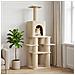 Albero per gatti con pali per graffiare in sisal Crema 180 cm - Foto miniatura 2
