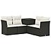 Set di divani 5 pz Nero e Bianco Crema - Foto miniatura 1