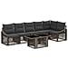 Set Divano da Giardino 7 pz Grigio e Grigio Scuro polyrattan - Foto miniatura 1