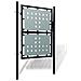 Cancello Cancelletto Per Recinzione Singolo Nero 100 X 200 Cm - Foto miniatura 2