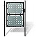 Cancello Cancelletto Per Recinzione Singolo Nero 100 X 200 Cm - Foto miniatura 1