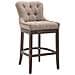 Sgabello Design Chesterfield Lakewood Antico-Scuro I Sgabello Alto Vintage in Tessuto I Sgabello Bar Design in Legno H 74 CM Tortora - Foto miniatura 1