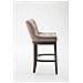 Sgabello Design Chesterfield Lakewood Antico-Scuro I Sgabello Alto Vintage in Tessuto I Sgabello Bar Design in Legno H 74 CM Tortora - Foto miniatura 3