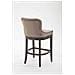 Sgabello Design Chesterfield Lakewood Antico-Scuro I Sgabello Alto Vintage in Tessuto I Sgabello Bar Design in Legno H 74 CM Tortora - Foto miniatura 4