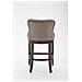 Sgabello Design Chesterfield Lakewood Antico-Scuro I Sgabello Alto Vintage in Tessuto I Sgabello Bar Design in Legno H 74 CM Tortora - Foto miniatura 5
