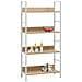 Scaffale Libri 4 Ripiani Rovere 60x27,6x124,5 Legno Multistrato - Foto miniatura 2