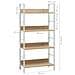 Scaffale Libri 4 Ripiani Rovere 60x27,6x124,5 Legno Multistrato - Foto miniatura 7
