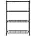 Scaffale a 4 Livelli 90x35x137 cm Nero 200 kg - Foto miniatura 2
