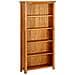 Libreria A 5 Ripiani 70x22x140 Cm In Legno Massello Di Rovere - Foto miniatura 1