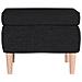 Poggiapiedi con Gambe in Legno Nero in Tessuto - Foto miniatura 2