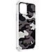 Cover Iphone 12 Pro Max Con Cordino Design Camouflage Grigio Guess - Foto miniatura 2