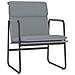Sedia Lounge Grigio Chiaro 55x64x80 Cm In Tessuto - Foto miniatura 2