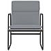 Sedia Lounge Grigio Chiaro 55x64x80 Cm In Tessuto - Foto miniatura 3