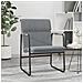 Sedia Lounge Grigio Chiaro 55x64x80 Cm In Tessuto - Foto miniatura 1