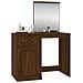 Toeletta Specchio Rovere Marrone 90x50x132,5 Legno Multistrato - Foto miniatura 6