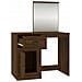 Toeletta Specchio Rovere Marrone 90x50x132,5 Legno Multistrato - Foto miniatura 9