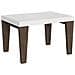 Tavolo Allungabile 90x130/390 Cm Spimbo Mix Piano Bianco Frassino - Gambe Noce - Quercia Natura /bianco Frassino - Foto miniatura 1