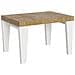Tavolo Allungabile 90x130/390 Cm Spimbo Mix Piano Bianco Frassino - Gambe Noce - Quercia Natura /bianco Frassino - Foto miniatura 5