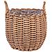 Set Di 3 Vasi Per Piante Aucuba Rattan Sintetico 26/34/44 Cm Marrone Chiaro - Foto miniatura 3