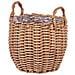 Set Di 3 Vasi Per Piante Aucuba Rattan Sintetico 26/34/44 Cm Marrone Chiaro - Foto miniatura 6