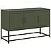 Mobile Tv Verde Oliva 100,5x39x60,5 Cm In Acciaio - Foto miniatura 1