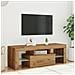 Mobile Porta TV con LED Artigianale 200x25x44 cm Multistrato - Foto miniatura 6