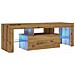 Mobile Porta TV con LED Artigianale 200x25x44 cm Multistrato - Foto miniatura 10