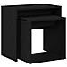 Tavolini da Salotto 2 pz Rovere Nero in Legno Multistrato - Foto miniatura 5