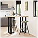 Gambe Tavolo Bar A Forma T 2 Pz Nero 60x35x(110-111) Cm Acciaio - Foto miniatura 2