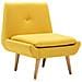 Poltrona Bassa Gialla In Tessuto - Foto miniatura 1