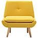 Poltrona Bassa Gialla In Tessuto - Foto miniatura 2