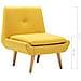 Poltrona Bassa Gialla In Tessuto - Foto miniatura 7