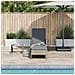 Lettino Prendisole Grigio chiaro Rattan PE 157 x 55 x 92 cm - Foto miniatura 3