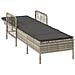 Lettino Prendisole Grigio chiaro Rattan PE 157 x 55 x 92 cm - Foto miniatura 4