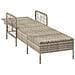 Lettino Prendisole Grigio chiaro Rattan PE 157 x 55 x 92 cm - Foto miniatura 5