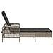 Lettino Prendisole Grigio chiaro Rattan PE 157 x 55 x 92 cm - Foto miniatura 7
