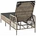 Lettino Prendisole Grigio chiaro Rattan PE 157 x 55 x 92 cm - Foto miniatura 8