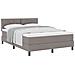Letto a molle a box con materasso taupe 160x200 cm in tessuto - Foto miniatura 1
