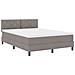 Letto a molle a box con materasso taupe 160x200 cm in tessuto - Foto miniatura 3